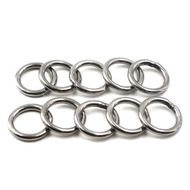 3X40mm 304 Grade Stainless Steel Strapping Welded Round O Rings for Yoga Rings,Dog Chains and Fitness Rings(20PCS)