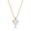 MIDDLUX MIDDLUX April Birthstone Heart Necklace, Clear Quartz, 18k Gold