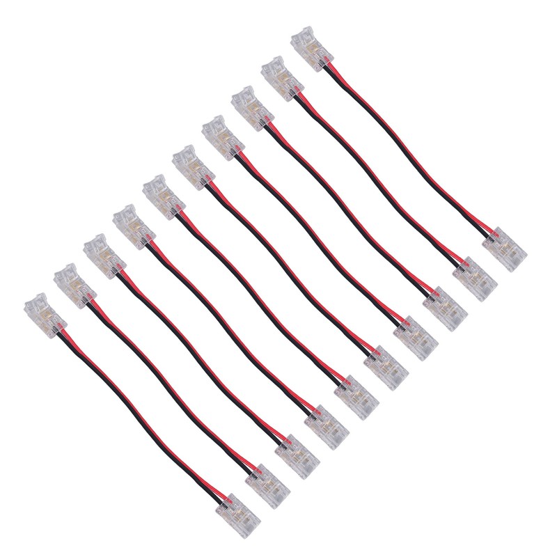 10pcs COB Strip Light Connector Professional Double Head 8mm 2