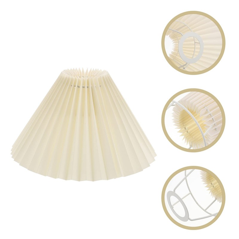 Hemobllo Pleated Lampshade, Small Lampshades, Fabric Lampshade, Table Lampshades for
