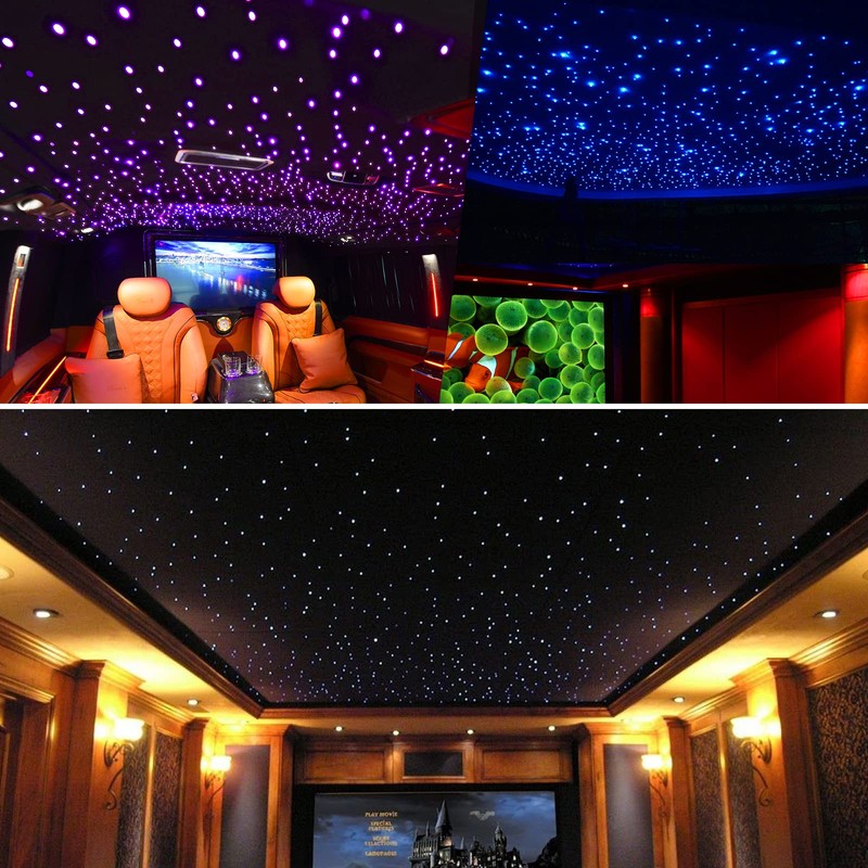 CHINLY Twinkle 500pcs 9.8ft Fiber Optic Lights RGBW Twinkle Star