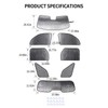 SQQP Windshield Sunshade, 7Pcs Sun Shade Full Rear Window Shades