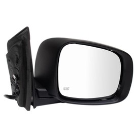 TRQ Right Mirror Power Power Folding without Memory without Housing Turn Signal with Smooth Cover Passenger Side Compatible with 08-16 Chrysler 08-09 Dodge CH1321385