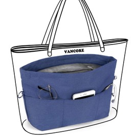 VANCORE Bag-In Bag, Small, Inner Bag, Freestanding, Lightweight, Back-in-Back, Waterproof, Storage Bag, Divider, For Tote Bags, Women's, Men's, Organizer Bag In Bag, Zipper, Luggage, Organization,