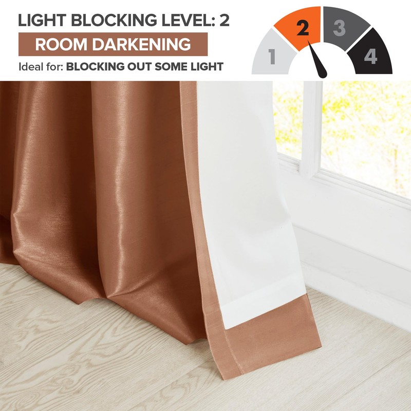 Madison Park Emilia - Cortinas Opacas con Ventana de Seda