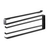 Yamazaki (山崎実業) Under Cabinet Towel Hanger Black Approx. W1.5 x