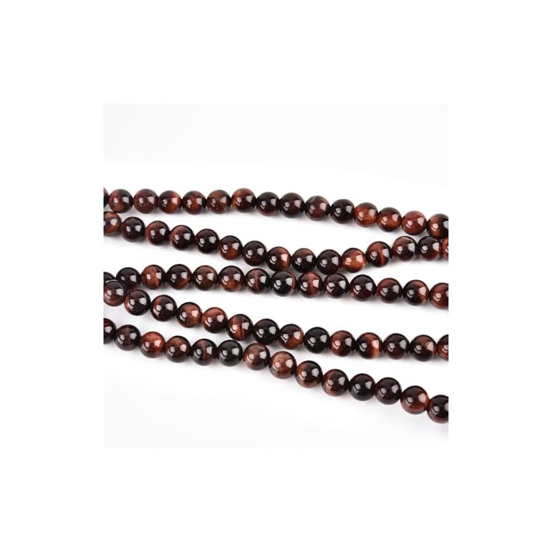 Genuine Red Tiger Eye Beads for Jewelry Making Gemstone Semi