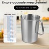 2L Stainless Steel Milk Frothing Jug with Handle and Lid