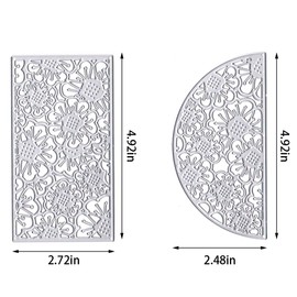 Hying Flowers Window Frame Cutting Dies for Card Making, Floral Daisy Card Frame Die Cuts Semicircle Rectangular Dies Stencils Embossing Template for Craft Scrapbooking DIY Photo Album Decorations