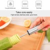 Vegetable Corer, Stainless Steel Vegetable Drill Fruit Corer with 4