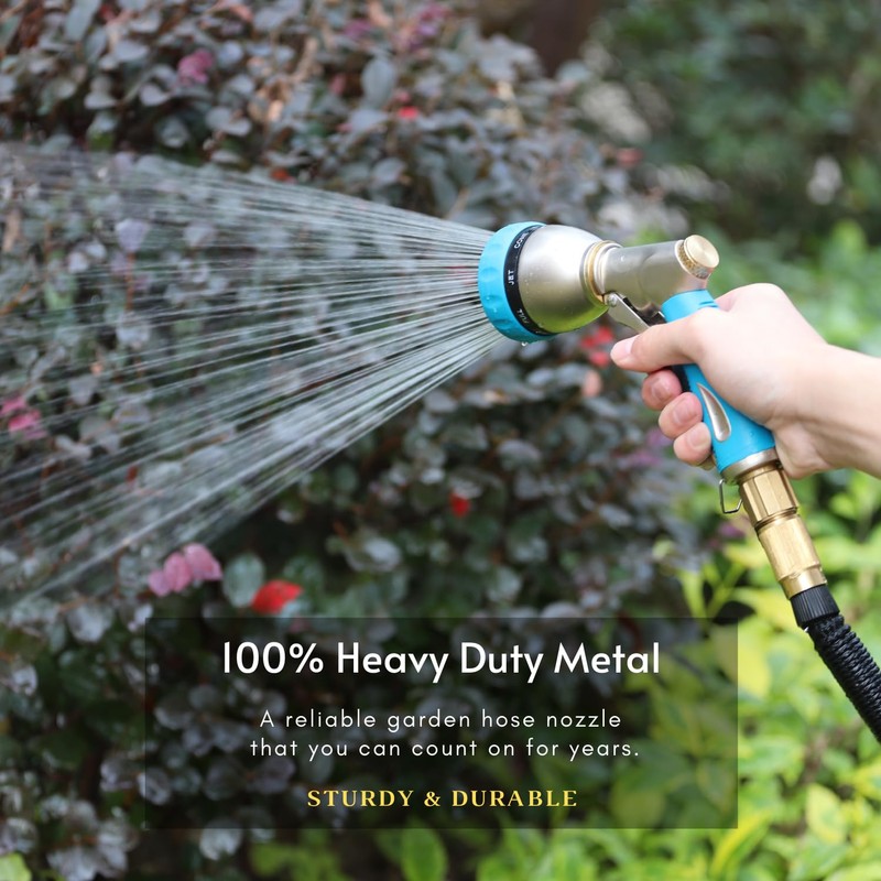HOSUN Garden Hose Nozzle Sprayer Heavy Duty, 100% Metal Water