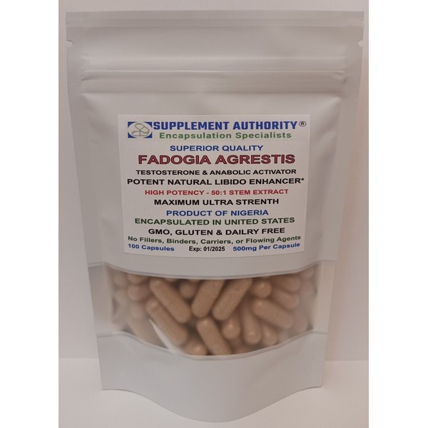 Supplement Authority Fadogia Agrestis 500mg Per Serving 50:1 Extract Powder