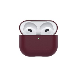 ARMOR Leather Case for AirPods (3rd Gen) (Bordeaux Red)