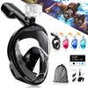NARUTOO 180°Full Face Snorkel Mask,Free Breathing Design with Detachable Camera