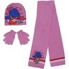Miraculous ladybug Girls Hat Scarf Gloves Set (54 cm, Pink)