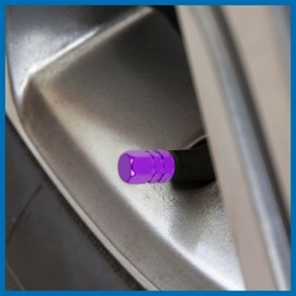 A ABSOPRO 8pcs Purple Tire Stem Valve Caps Wheel Valve Covers for Car Bike Item Replacement