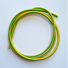 3mm PVC Green & Yellow Earth Electrical Wire Sleeving (5 Metre)