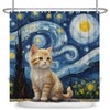 ASDCXZ Cat Shower Curtain 180 x 200 cm, Modern Abstract