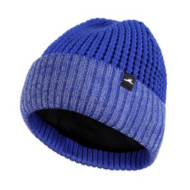 Achiou Gorro reflectante de invierno para hombres y mujeres, gorro de punto cálido de invierno para correr deportes al aire última intervensión de alta visibilidad, Azul, Talla única