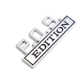 CARRUN 2 Pcs P.O.S. Edition Emblem 3D Metal Badge Decal Sticker Fit for Universal Car Truck SUV Side Rear Front Hood Trunk Door (Silver Black)