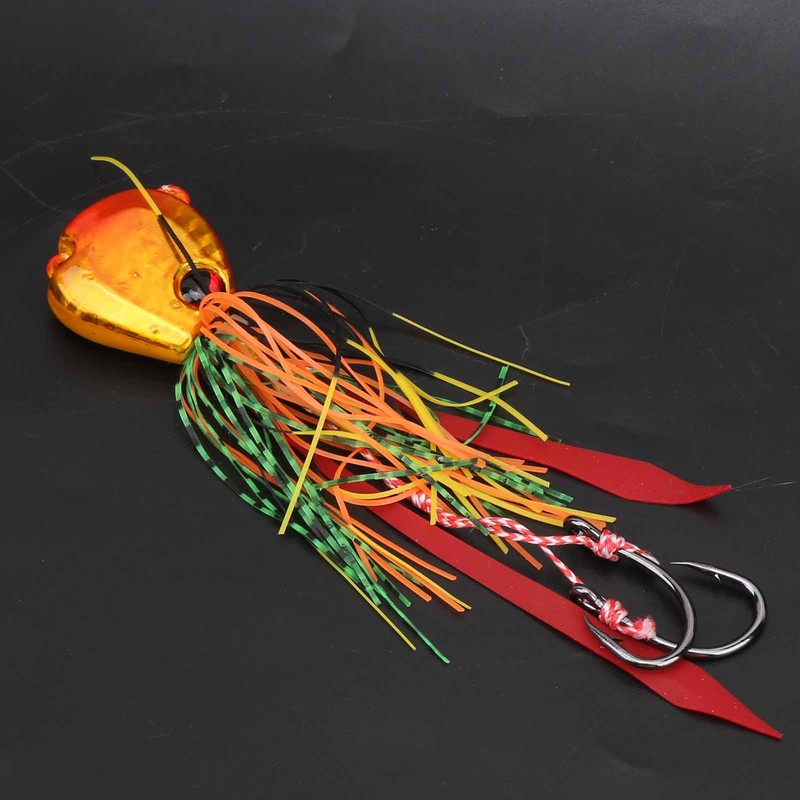4Pcs 65g Fishing Artificial Baits Silicone Skirts Lures with Hook