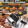 Rechargeable Electric Grill Brush, Cordless BBQ Grill Cleaner with 1100