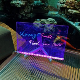 Channie’s LED Acrylic Dry Erase Board – Illuminated Clear Writing & Drawing Board with 7 Colorful Markers and Cleaning Cloth – Glowing Art & Learning Tool for Kids, Students, and Adults