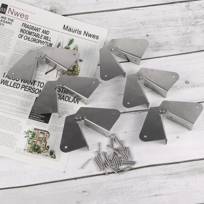 6pcs Gutter Extension Hinge, Stainless Steel Downspout Extension Hinge Zip