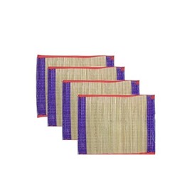 Puja Asana Sitting Mat for Pooja Room Ashan Home Mandir Kusha Korai Sabai Grass Asan for Prayer Yoga religious (Asan 18X18) Pack Of 1