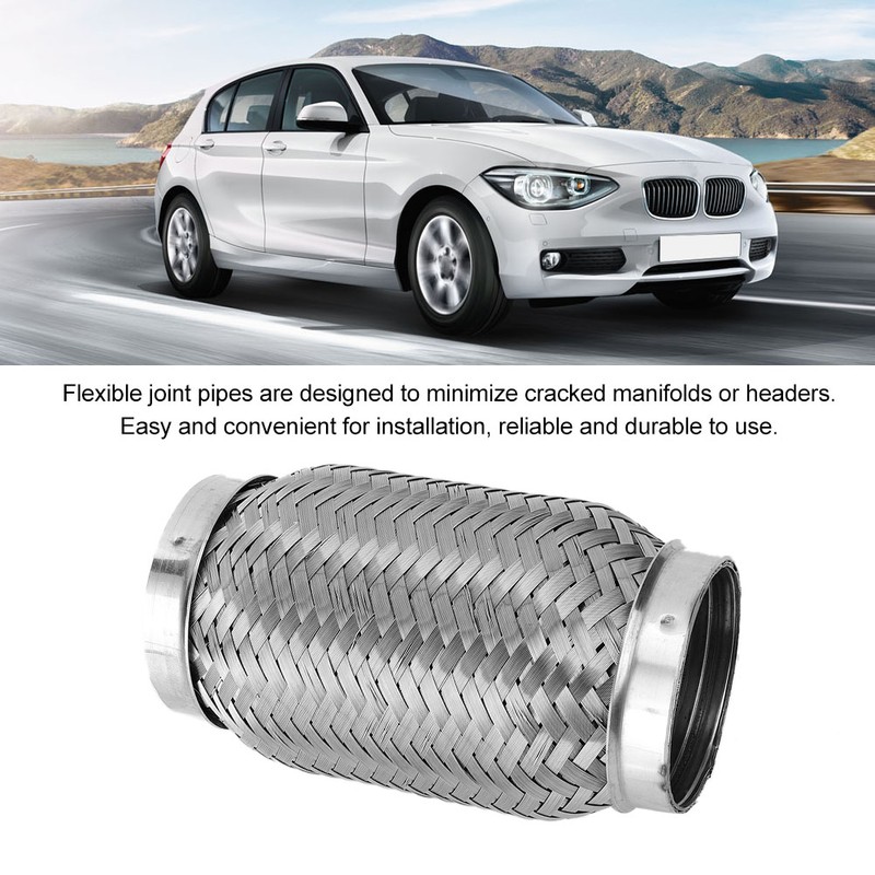 Stainless Steel Flexible Exhaust Stub Internal Corrugated Pipe 2.5in x