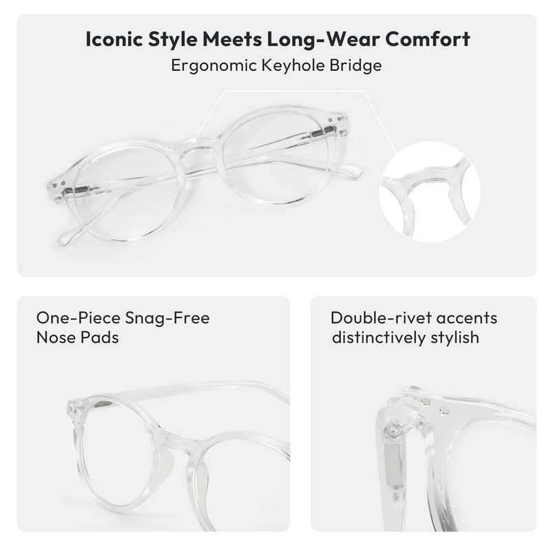 Zenottic Blue Light Blocking Glasses, Anti Dizzy Glasses Women and