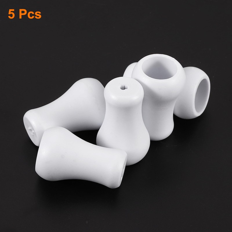 QUARKZMAN Cord Buttons White Plastic Cord Tassel Drop Train End