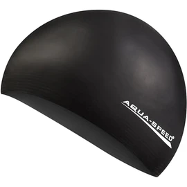 Aqua Speed Swimming Cap for Men and Women, Swimming Cap, Thin Swimming Cap, Swimming Cap, Waterproof, Black 07, Soft Latex