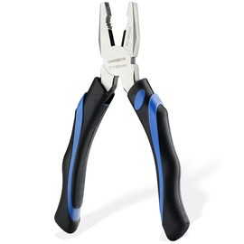 URASISTO 7-Inch Linesman Pliers with Rubber Grip Handle for Basic Repair, DIY Projects and Home