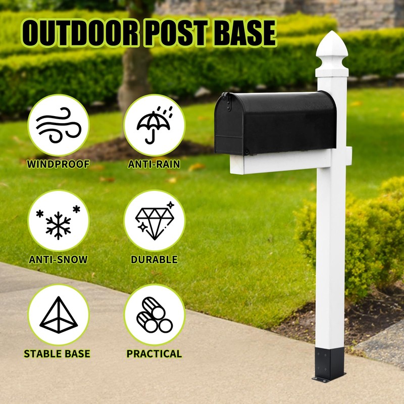 XZWMY 4x4 Post Base 4 Pcs, Post Brackets (Inner Size