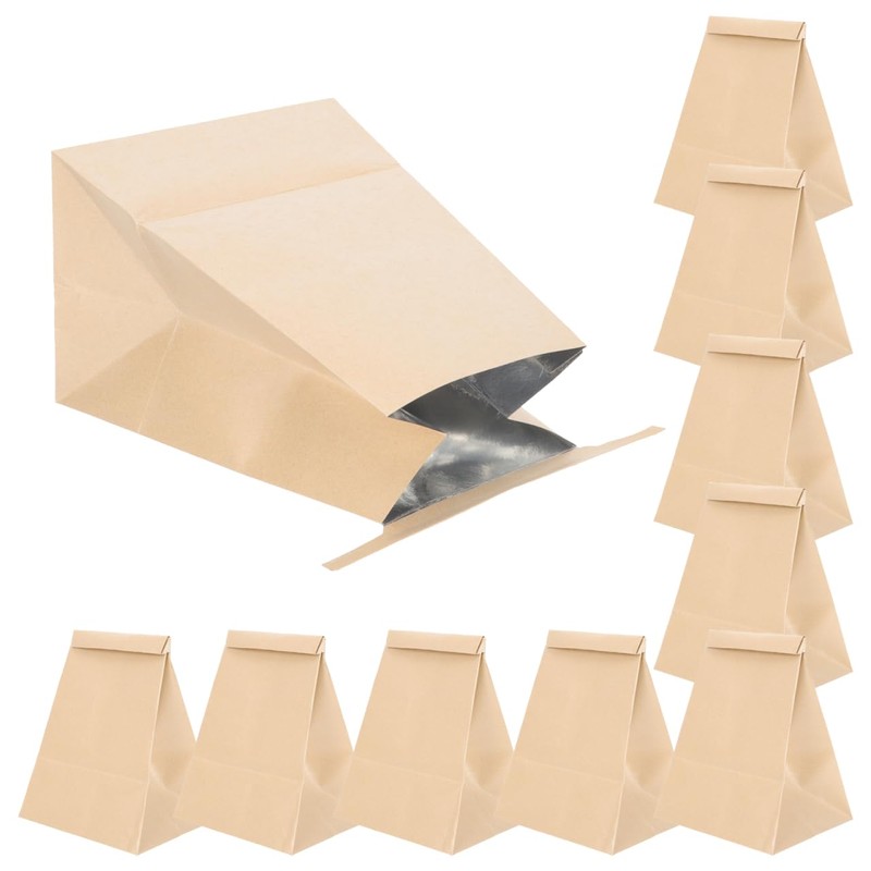 GLEAVI 10 Pcs Paper Vomit Bags Disposable Emesis Bags Biodegradable