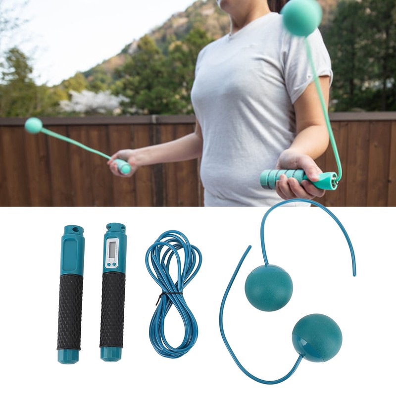 Cordless Jump Rope Weighted Accurate with Counter Ropeless Skipping Rope