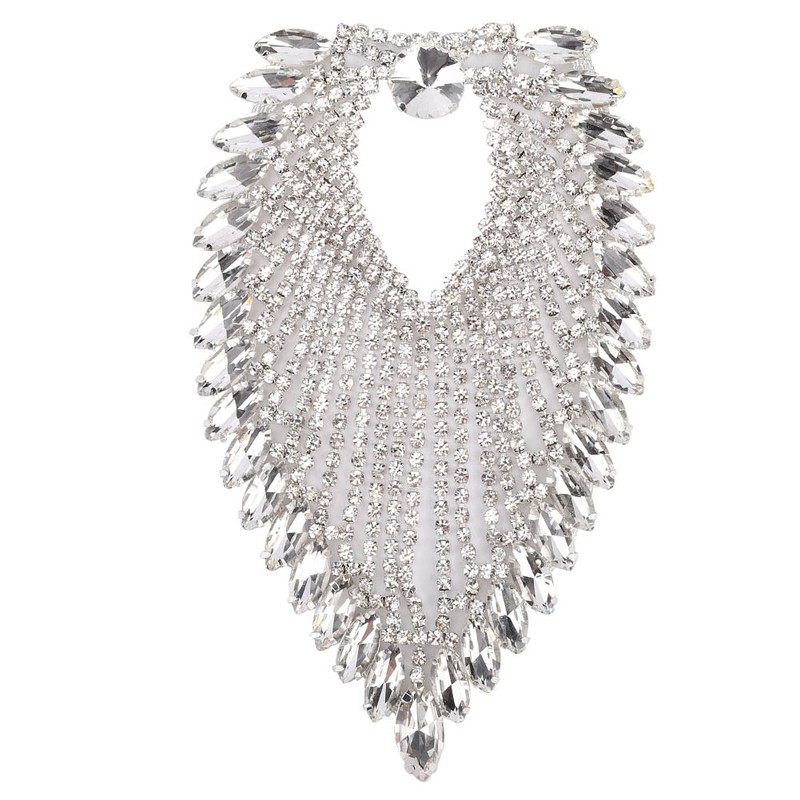 8.5 x 13cm Rhinestone Claw Chain Decorative Strass Crustal Horse