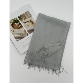 Xirhoot Cotton Hijab Scarf for Muslim Women - Light Grey