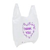 LazyMe Thank You T-Shirt Carry-Out Bags Plastic Grocery Bags White