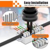 Quevati 2-Pack RJ45 Cat6 Junction Box, High Speed Inline Punchdown