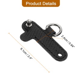 sourcing map 8Pcs Leather Purse Straps, 6.1cmx2.4cm Punch-Free Buckle Bag Strap Transformation Accessories for Mini Bag Handbag Crossbody Shoulder Strap, Black