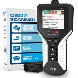 BLCKTEC 420X OBD2 Scanner Diagnostic Tool, Read and Clear Check Engine Light, Car Code Reader for All OBDII Cars 1996 and Newer, Comes with Bluetooth Topnotch App On iOS & Android