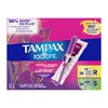 Tampax Radiant Tampons Duo Pack with LeakGuard Braid, Regular/Super Absorbency,