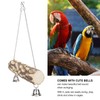 2pcs Pet Birds Parrots Wooden Swing Stand Bar Safety Toy