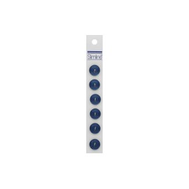 Slimline Buttons 9/16" Navy Blue 6pc Hook #55