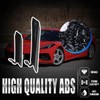 BILLFARO Front Bumper Side Canards,ABS Plastic Front Splitter Fin Body