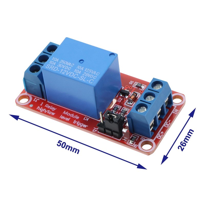 ECSiNG 2Pcs 1 Channel 12V Relay Module with Optocoupler Isolation