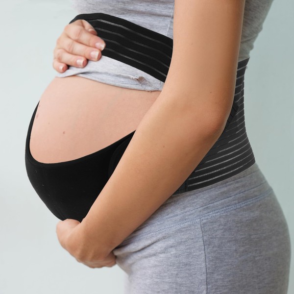 GLIDESMOOTH Pregnancy Belly Band, Breathable Belly Support Brace, Pregnancy Support