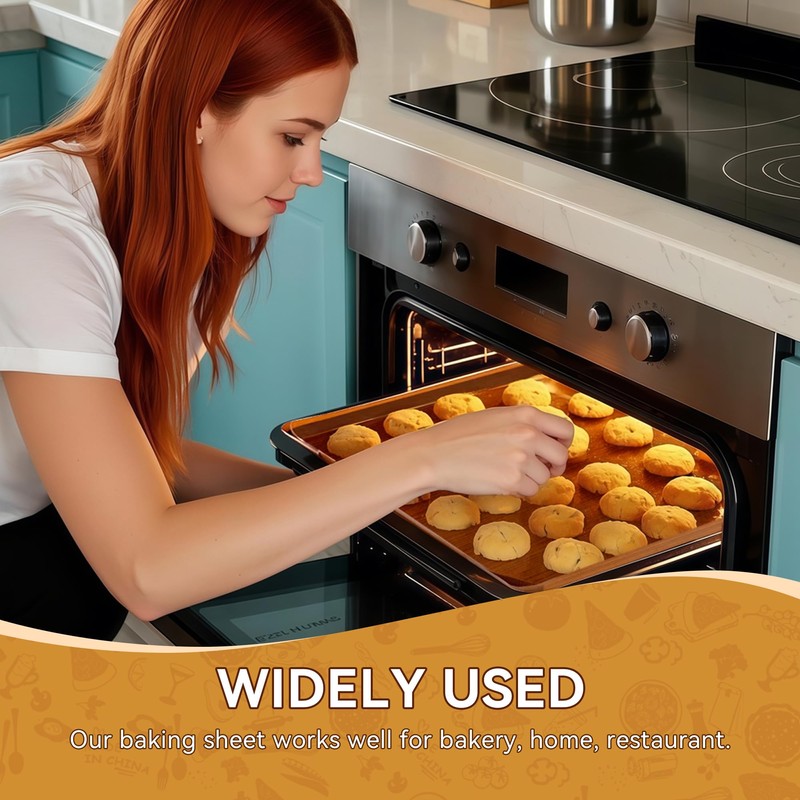 Pack of 3 Permanent Baking Foil Teflon Reusable Baking Paper,